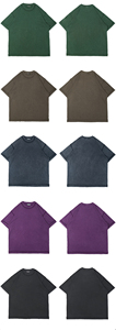 T-shirts pour hommes VIBE CRAFT, anti-rides, logo personnalisé, manches courtes, coton lourd, épaules tombantes, lavage à l'acide, respirant, écologique - Product Image 6