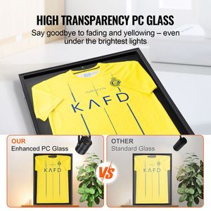 Large Lockable Sport Jersey <b>Shadow</b> <b>Box</b> 24 X 32 X 1.5 in 98% UV Protection Display Case with PC Glass Hangers - Product Image 4