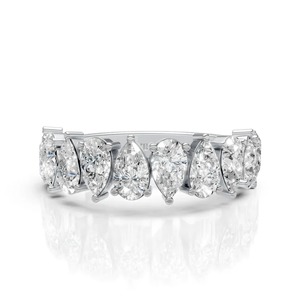 Anillo de Moissanita para Hombre, Diseño Audaz en Plata, Joyería de Lujo con Hilera Continua de Solitarios de Corte Brillante, Baño de Rodio - Product Image 2