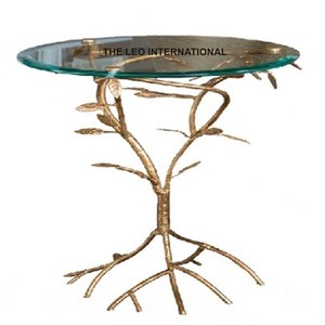 Stylish Aluminum Frame Accent Side <b>Table</b> Glass Top Minimalist for Living Room Bedroom Modern <b>Decorative</b> Furniture - Product Image 1