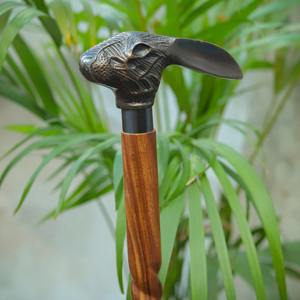 Bastón Antiguo de Latón con Cabeza de Conejo, Hecho a Mano, con Espiral de Madera, Tienda Sunrise Wood, Bastón Antiguo con Cabeza de Conejo de Madera para Hombres y Mujeres - Product Image 5