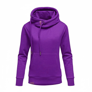 Sudadera con Capucha Unisex de Color Sólido, Tejido de Felpa, Corte Regular, Informal, para Otoño, Transpirable, con Bolsillos - Product Image 4