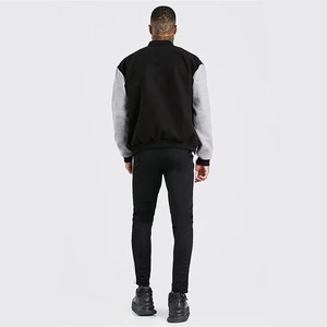 OEM Custom Men's College Varsity Wool Letterman Coats High Street Stand Collar Patchwork Wholesale Winter <b>Accessory</b> Cheap Prices - Product Image 2