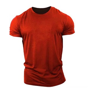 T-shirts classiques à col rond pour hommes, 100 % coton extensible, manches courtes, écologiques, séchage rapide, 180 GSM et 200 GSM, motif uni - Product Image 2