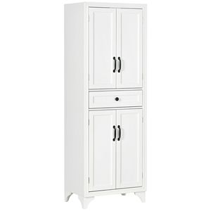 67\" White 4-Door <b>Kitchen</b> <b>Pantry</b> Cabinet with Adjustable Shelves and Drawer - Product Image 1