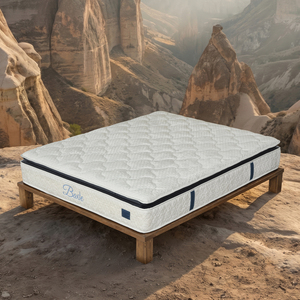 Lit rembourré en tissu de luxe Berfa, tête de lit capitonnée en diamant, matelas à ressorts ensachés de qualité supérieure, mobilier d'hôtel commercial moderne - Product Image 5