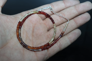 สร้อยคอ tundru เหลี่ยมเพชรพลอยกับลูกปัดแซฟไฟร์3.5มม. Tundra ลูกปัดหินพรีเมี่ยมสำหรับเครื่องประดับ - Product Image 2