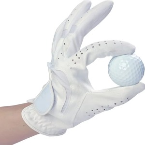 Premium Black Men's Golf <b>Gloves</b> <b>Moisture</b> Wicking for Adults with Genuine Leather & Spandex Fabric Superior Comfort Sports - Product Image 5