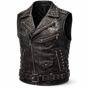Chalecos de Cuero Transpirables con Cremallera para Invierno, Venta al Por Mayor, Personalizados, Suministro OEM - Directo de Fábrica, Estilo Moto y Biker para Hombre - Product Image 3