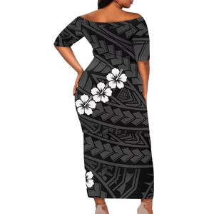 Robe midi à imprimé floral et épaules dénudées pour femme, décontractée, d'été, tissée, ajustée, avec boutons décoratifs - Product Image 2