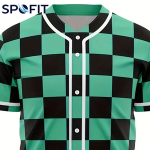 Uniforme Deportivo Personalizable, Transpirable, de Secado Rápido, Antibacterial, Totalmente Sublimado, con Botones, para Equipos de Béisbol - Product Image 6