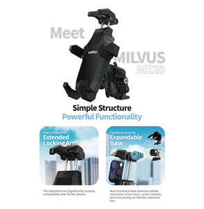 Pince anti-vol de moto MILVUS de qualité supérieure support de guidon en acier inoxydable support de téléphone universel pour pour - Product Image 3