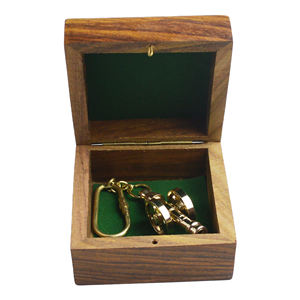 Porte-clés en laiton décoratif avec ancre et outils, avec boîte en bois, anneau de clés nautique - Product Image 4