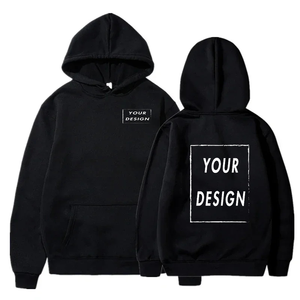 Sweat-shirt à capuche unisexe gris 100% coton French Terry coupe oversize avec logo imprimé sur le devant anti-boulochage 300g pour l'automne - Product Image 2