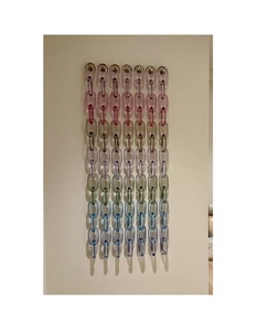 Resin <b>Art</b> Geometric Wall Hanging Design Blue Multicolor Round Chain Wall <b>Art</b> Hanging Modern Rustic Design - Product Image 5