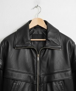 Unisex Brown Real Leather Coated Nonwoven Stand Collar Front Logo Breathable Windproof Eco-Friendly Waterproof <b>Slim</b> <b>Fit</b> <b>Jacket</b> - Product Image 3