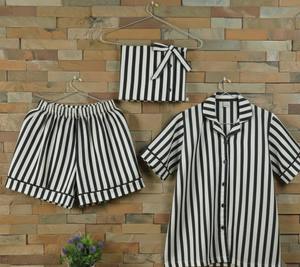 Conjunto de Pijama Corto de Algodón Térmico de Lujo para Mujer, Estampado a Mano, Reversible, Cómodo, Ropa de Dormir de Verano, Camisa Tejida para Estar en Casa - Product Image 1