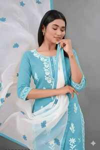 Indian Stunning Rayon Cotton with Embroidery Work Suit for Daily Casual Wear and Office Wear for Summer for Women Trendy Wear - Product Image 4