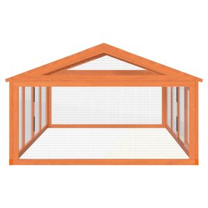 Caja de madera maciza de pino marrón 78,7 "x 44,3" x 29,1 "Suministros para animales pequeños - Product Image 5