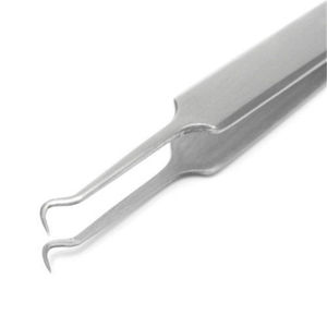 Pinces à cils antidérapantes motif poisson argenté en acier inoxydable avec pointe en fibre pour extensions de cils volume - Product Image 4