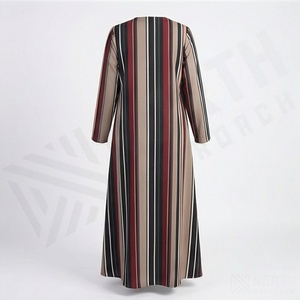 2025 OEM Kimono Abaya pour femmes musulmanes, en tissu polyester épais, doux et très extensible, col en V, manches longues, pour fêtes, Ramadan, mariages - Product Image 2