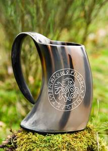 Jarra de Cuerno Hecha a Mano, Taza Vikinga Tradicional, Jarra de Estilo Rústico para Fiestas Temáticas Medievales y Uso en Bares Domésticos - Product Image 6