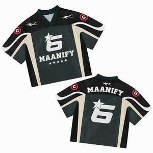เสื้อเบสบอลทรงบ็อกซี่ขนาดใหญ่พิเศษ สไตล์ฮิปฮอป สตรีทแวร์ ความยาวปกติ เสื้อกีฬา ผ้าฝ้าย 100% คอกลม แขนสั้น รับผลิตแบบ OEM - Product Image 3