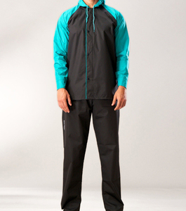 Ensemble coupe-vent professionnel pour homme OEM de haute qualité, veste à capuche imperméable et pantalon pour les voyages en plein air - Product Image 1