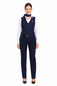 Fabricant d'uniformes de compagnies aériennes sur mesure |   Fournisseur d'uniformes pour l'équipage des compagnies aériennes |   Usine d'uniformes de compagnies aériennes OEM ODM |   Veste et pantalon - Product Image 1
