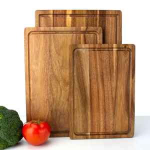 Tabla de Quesos de Madera de Acacia con Juego de Cuchillos y Asa, Tabla de Cortar para Cocina, Plato para Servir Pan y Queso - Product Image 5