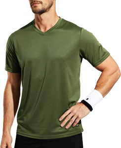 เสื้อยืดคอกลมแขนสั้นทรงสปอร์ตแห้งเร็วสำหรับผู้ชาย ผลิตจากวัสดุรักษ์โลก พิมพ์ลายได้ตามต้องการ เสื้อยืดโพลีเอสเตอร์เรียบๆ สำหรับเล่นกีฬา - Product Image 4