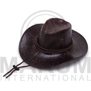 Sombreros de cuero genuino de vaca de alta calidad, personalizados en color, nueva moda, sombrero de vaquero de cuero, personalización. - Product Image 5