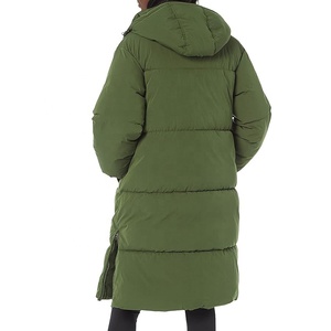 Women's Long Quilted Puffer Jacket Hooded Full Sleeve <b>Winter</b> <b>Coat</b> Solid Color Polyester Wadding <b>Thick</b> Outerwear - Product Image 5