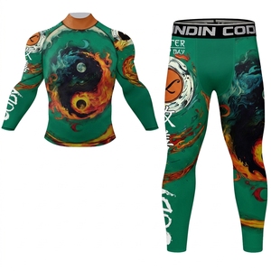 Ensemble de sport pour hommes en caoutchouc anti-irritation : short de MMA, de kick-boxing et de Muay Thai, et ensemble de jogging (chemise et pantalon) - Product Image 6
