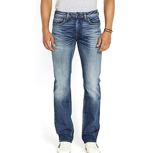 Jeans en denim de qualité supérieure OEM, taille personnalisée, coupe classique, pour hommes, avec couleur et logo personnalisés - Product Image 1