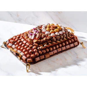 Bandeja y Plato Redondos de Chocolate para Hotel, de Aluminio, Tamaño Grande, Aptos para Lavavajillas, para Bodas y Cenas - Product Image 5