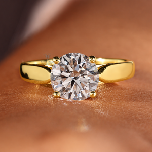 Anillo de Compromiso de Diamante Cultivado en Laboratorio de 3 Quilates con Certificado IGI Real para Mujer, Oro Sólido de 14K con Baño de Rodio, Corte Brillante, Regalo de Lujo para San Valentín - Product Image 1