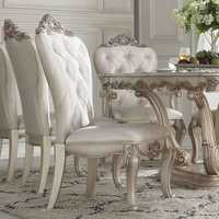 Table à manger de style vintage, table à manger en bois avec 8 chaises, table à manger de style antique pour la salle à manger