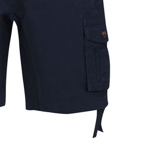 Shorts cargo pour homme, taille mi-haute, fermeture boutonnée, couleur unie, coton Oxford, décontractés, style Bermuda, avec poches - Product Image 5