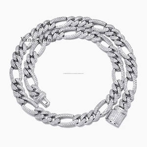 Elegante 10MM 14K oro amarillo alto pulido 45CM 18 pulgadas de longitud Unisex joyería audaz collares de moissanita para collares de moissanita - Product Image 3