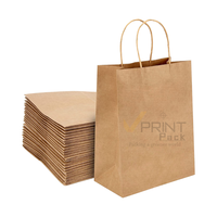 Sacs alimentaires en papier kraft biodégradable et écologique, imprimés offset VPRINTPACK, commande personnalisée, sacs de courses à emporter avec poignée en corde de coton
