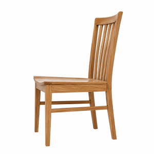 Chaise de salle à manger contemporaine en teck massif, écologique, avec dossier à lattes, imperméable et stable, pour la maison, le bureau, l'hôtel, le parc, la villa - Product Image 3