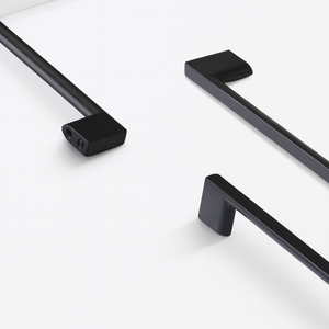 Durable Modern Minimalist Zinc Alloy Cabinet Handle Slim Square Bar Pull Matte <b>Black</b> Furniture Handle for Kitchen Bathroom - Product Image 4