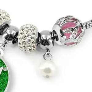   Pulsera Hecha en 1991 para Mujer, Elegante, Color Verde y Plateado, Joyería con Dijes, Accesorio de Moda para la Muñeca, Inspirada en Hermandades, de Primera Calidad - Product Image 5