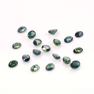 Saphirs bleu-vert naturels non traités, ovales calibrés 3x4mm, pierres précieuses de saphir bleu-vert naturelles facettées pour la création de bijoux - Product Image 4