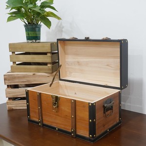 Caja de Madera de Pino para Cuentas de Oración, Estilo Vintage, Patina Envejecida, Acabado Nogal Desgastado, Venta al Por Mayor - Product Image 4