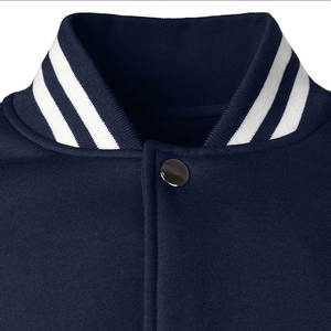 Veste de sport multicolores de haute qualité pour hommes, manches en laine/viscose blanches, tissu 100% coton, col rond, streetwear - Product Image 4