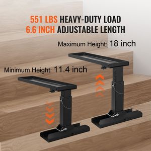 29.8 L X 11.4 H Struttura di supporto in acciaio per scala, stabilizzatore pieghevole per scala a gradini, strumento di livellamento per scale, parte per impalcatura con 18 punti di supporto - Product Image 2