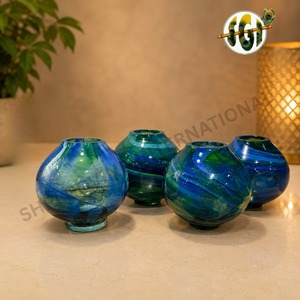 Porte-bougie carré en verre fait main résistant à la chaleur, support portable pour bougies votives et chauffe-plat pour la décoration intérieure - Product Image 3