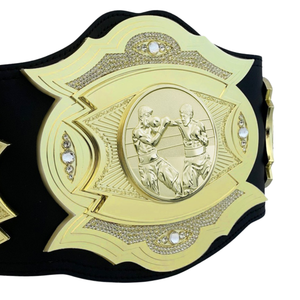 Cinturón de Campeonato de Oro con Corona y Escena de Boxeo, Cinturón de Título Premium, Edición de Coleccionista de Lujo - Product Image 3